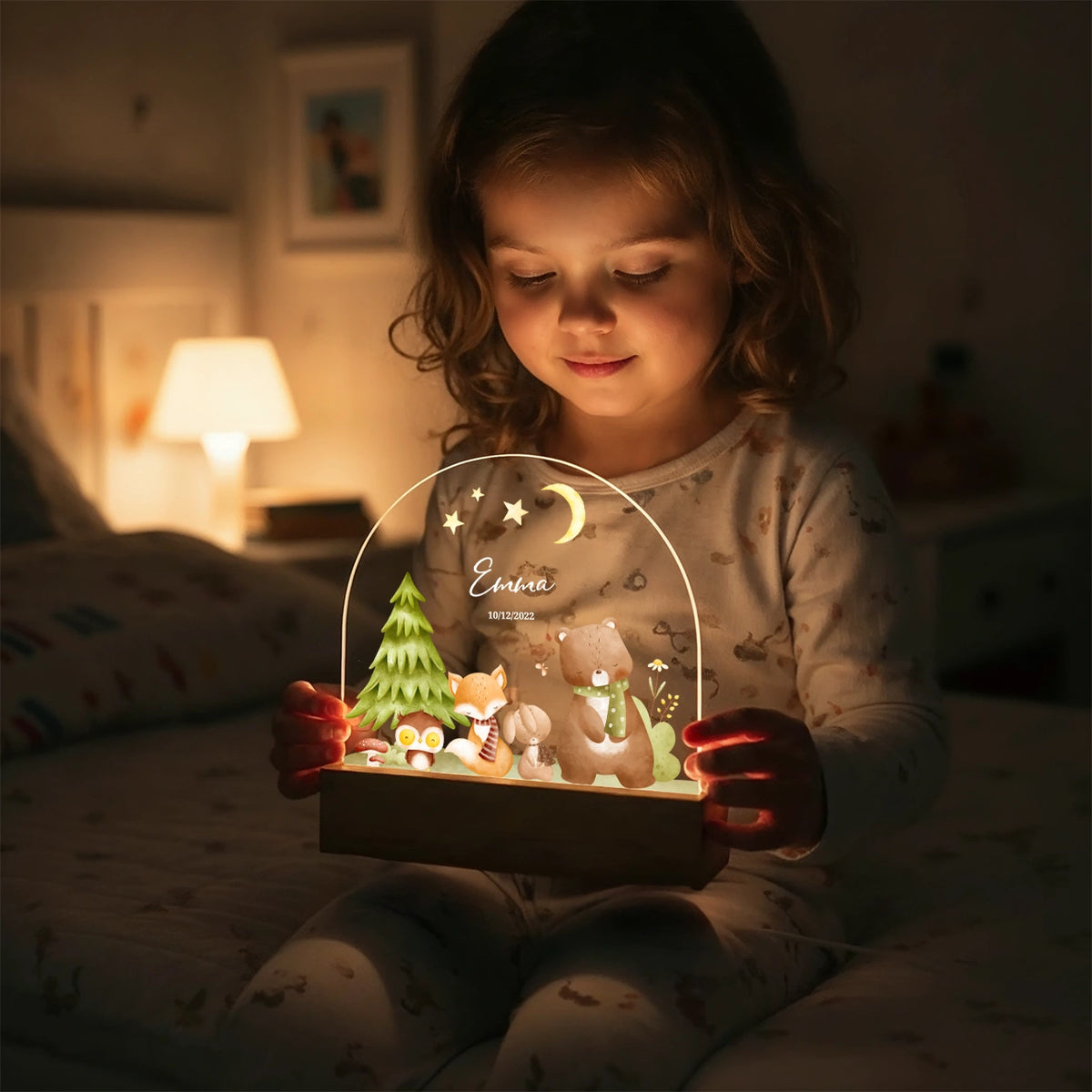 Personalized Night Light "Forest Animals" — View 3