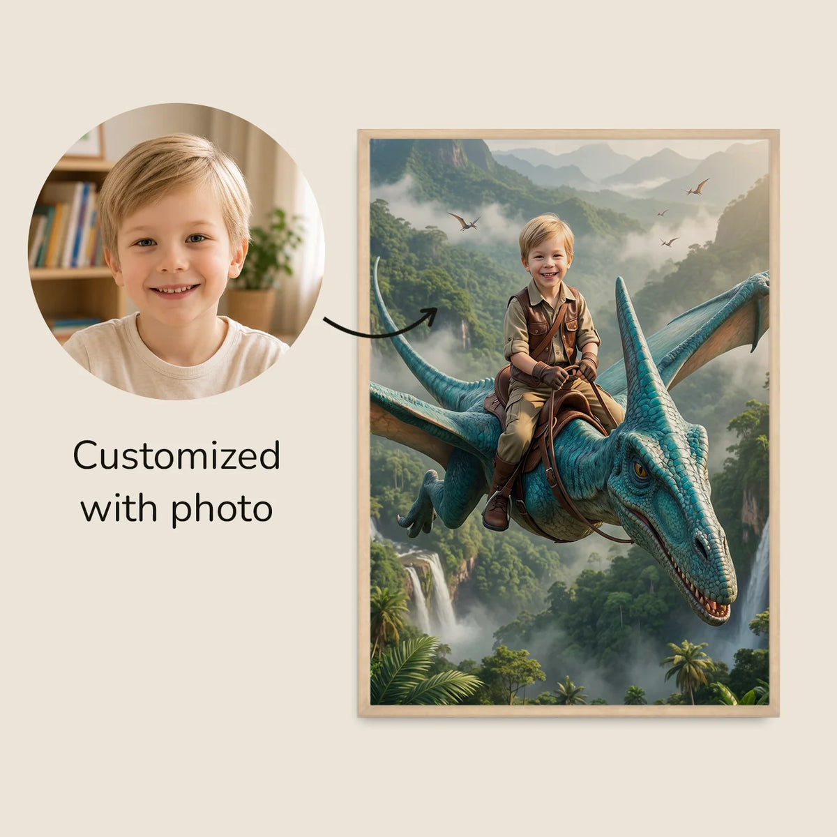 Personalized Poster "Flying Dino" — View 11