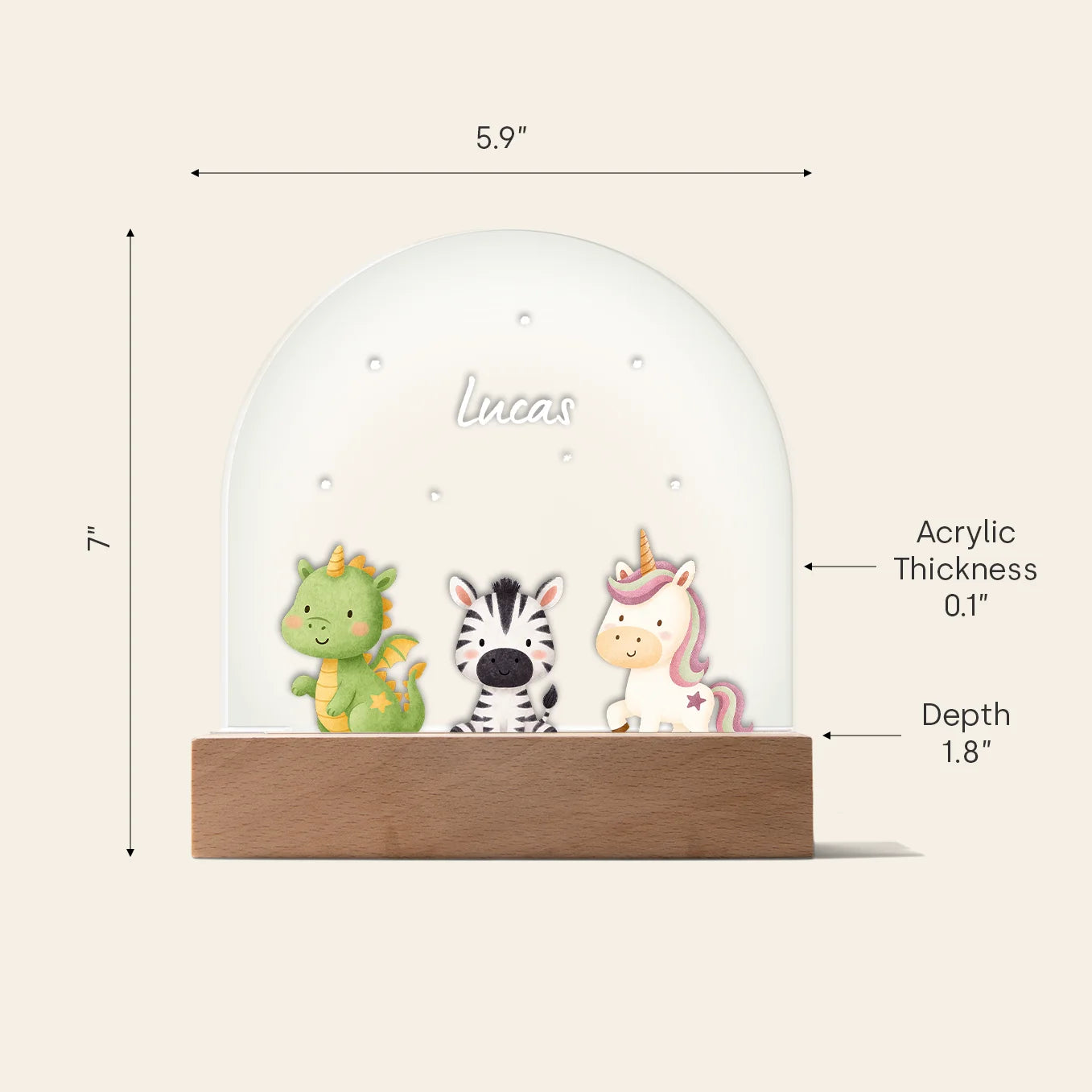 Personalized Night Light "Favorite Animal"