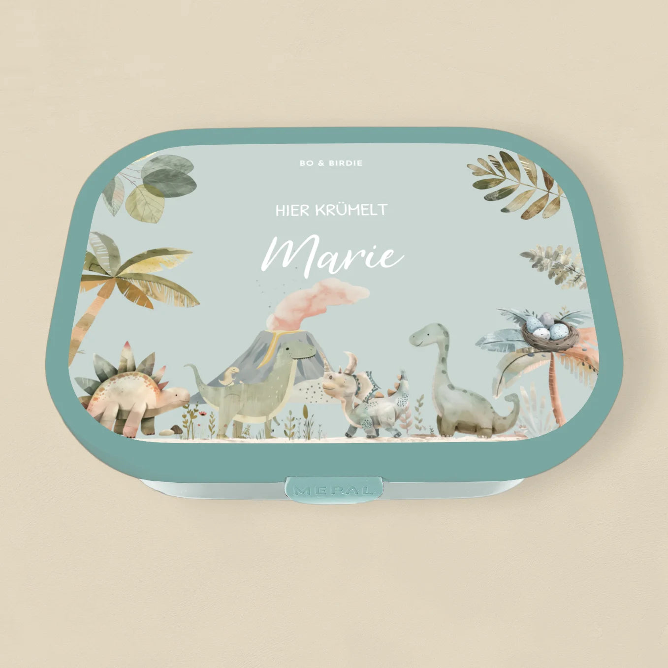 Personalisierte Mepal Brotdose "Dinosaurier" Bo & Birdie