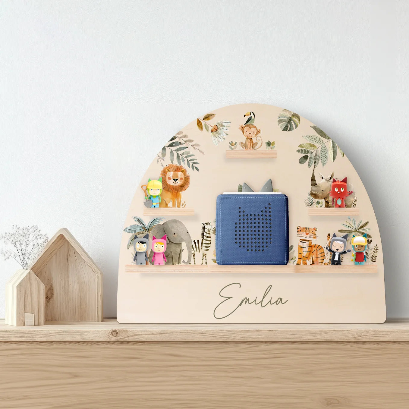 Personalisiertes Toniebox Regal "Safari Tiere"