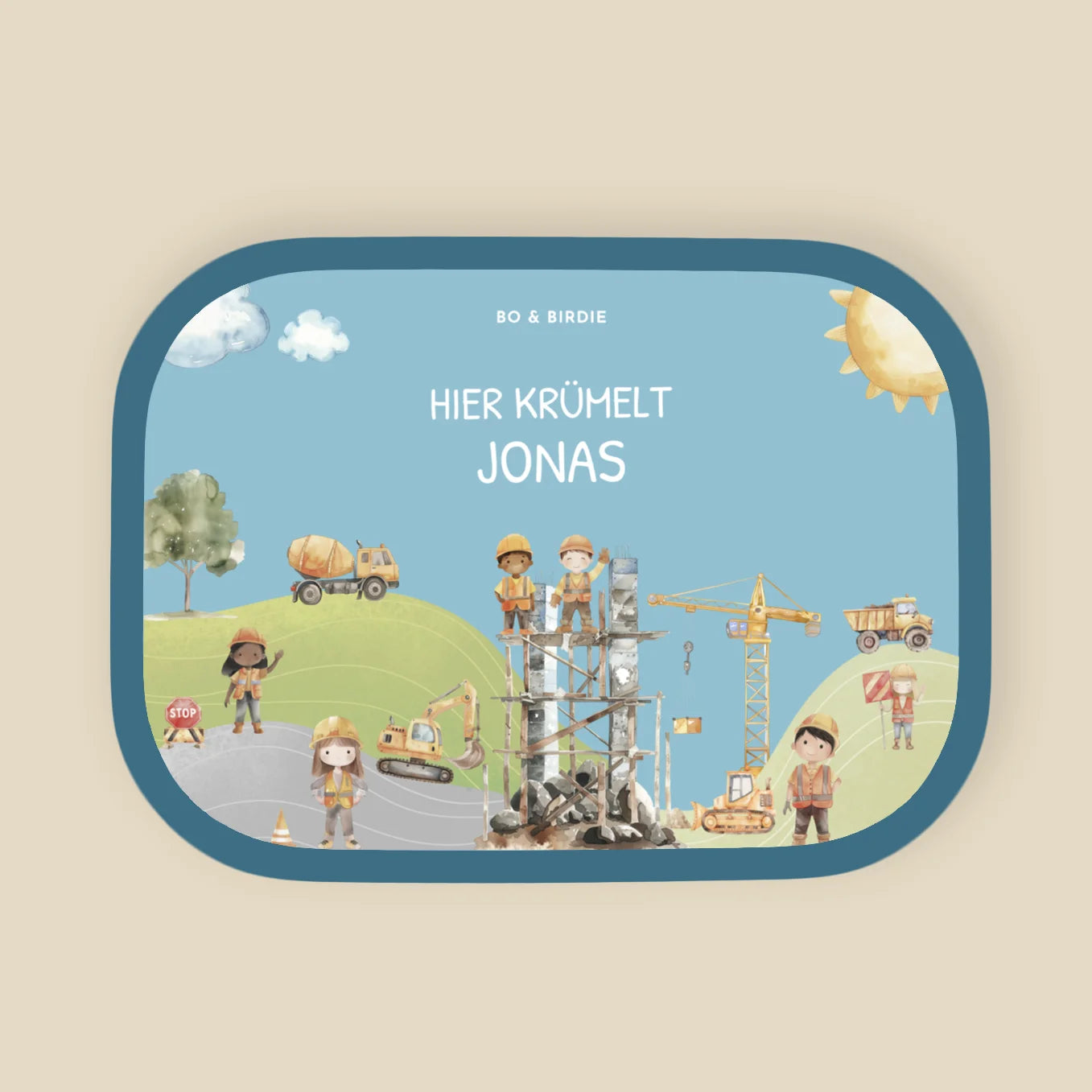 Personalisierte Mepal Brotdose "Baustelle" Bo & Birdie