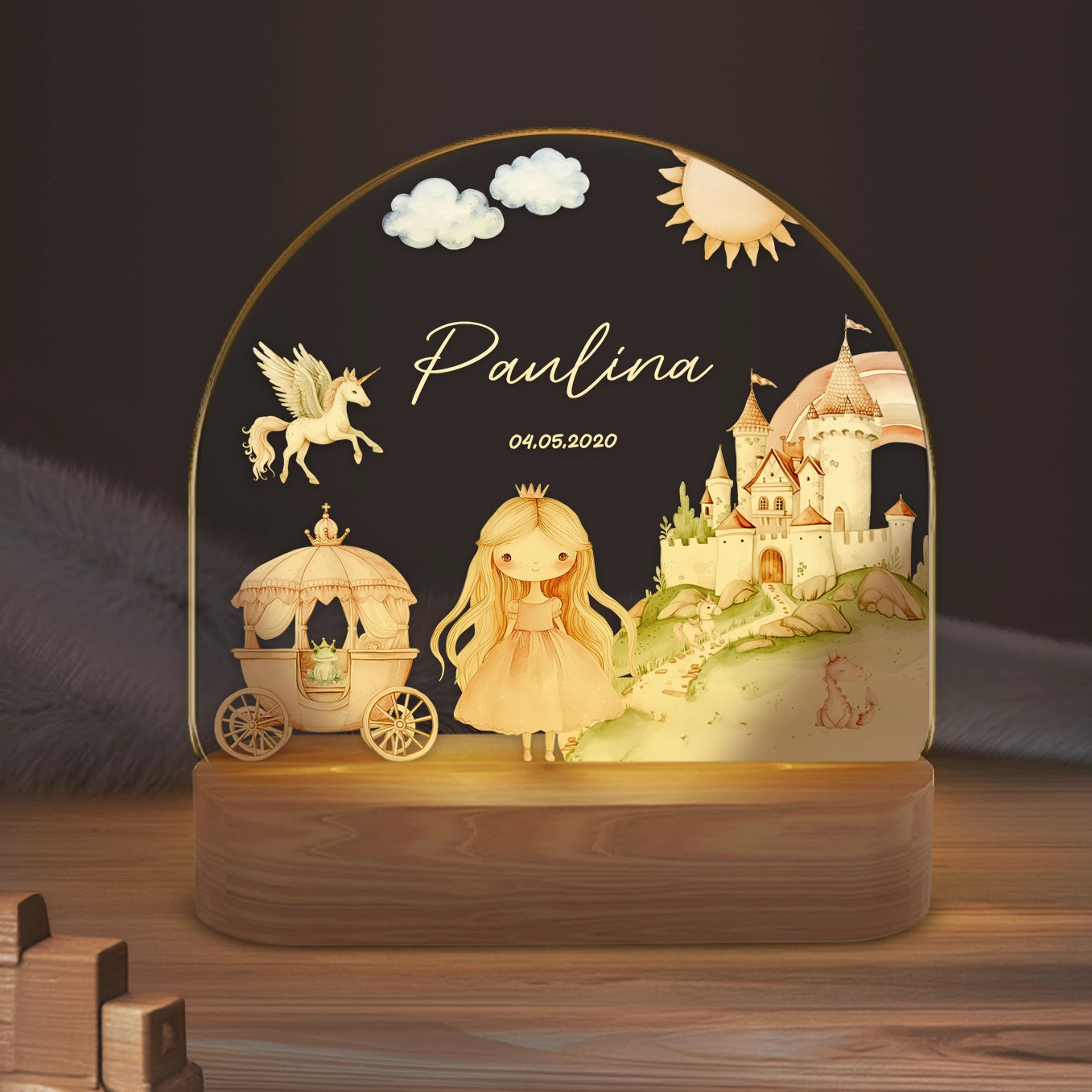 Personalisiertes Nachtlicht "Prinzessin"