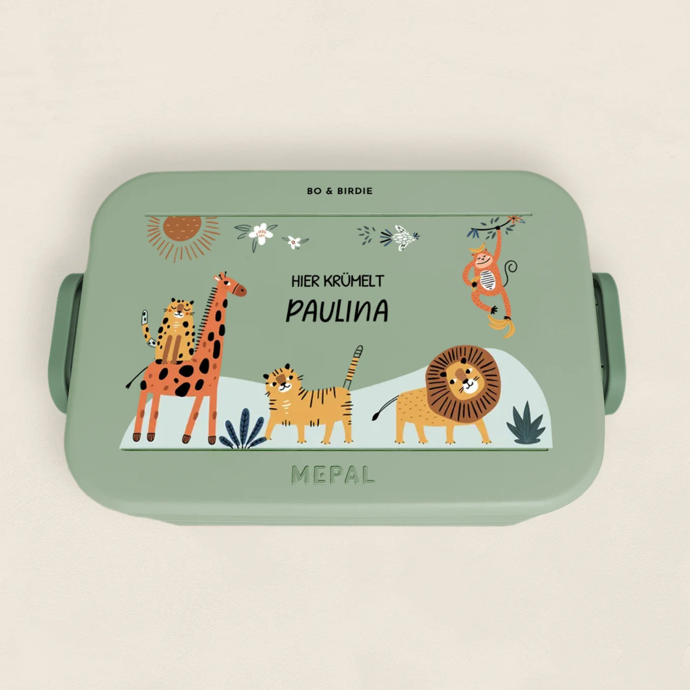 Personalisierte Mepal Brotdose "Wilde Safari"
