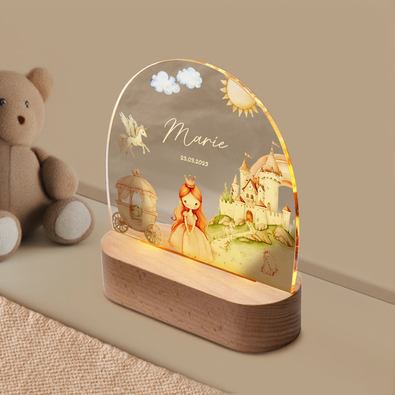 Personalisiertes Nachtlicht "Prinzessin"