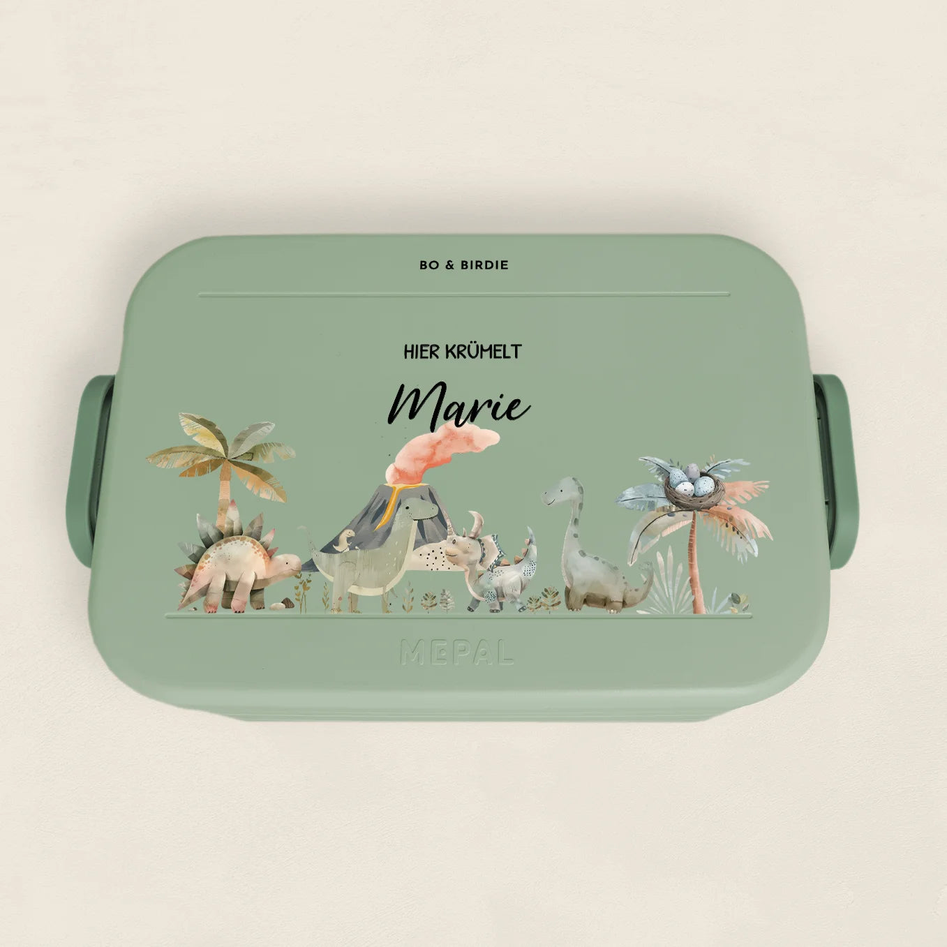 Personalisierte Mepal Brotdose "Boho Dinosaurier"