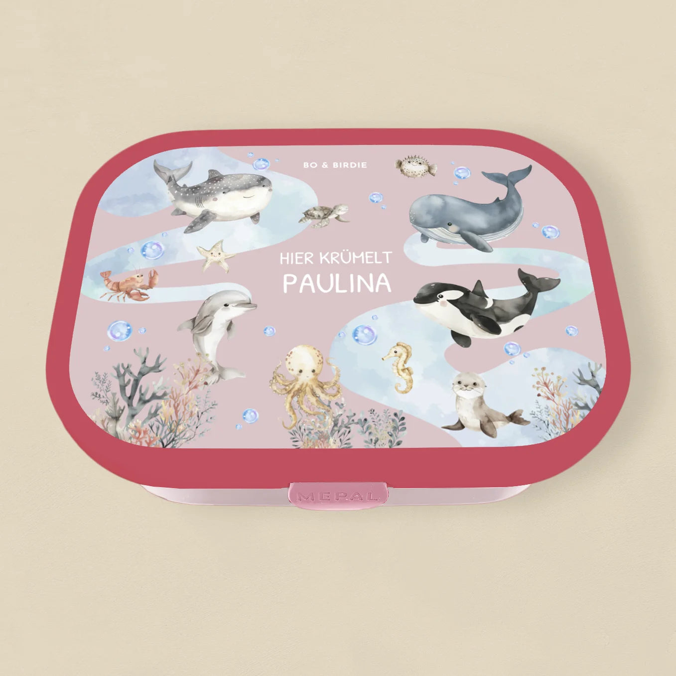 Personalisierte Mepal Brotdose "Ozean" Bo & Birdie