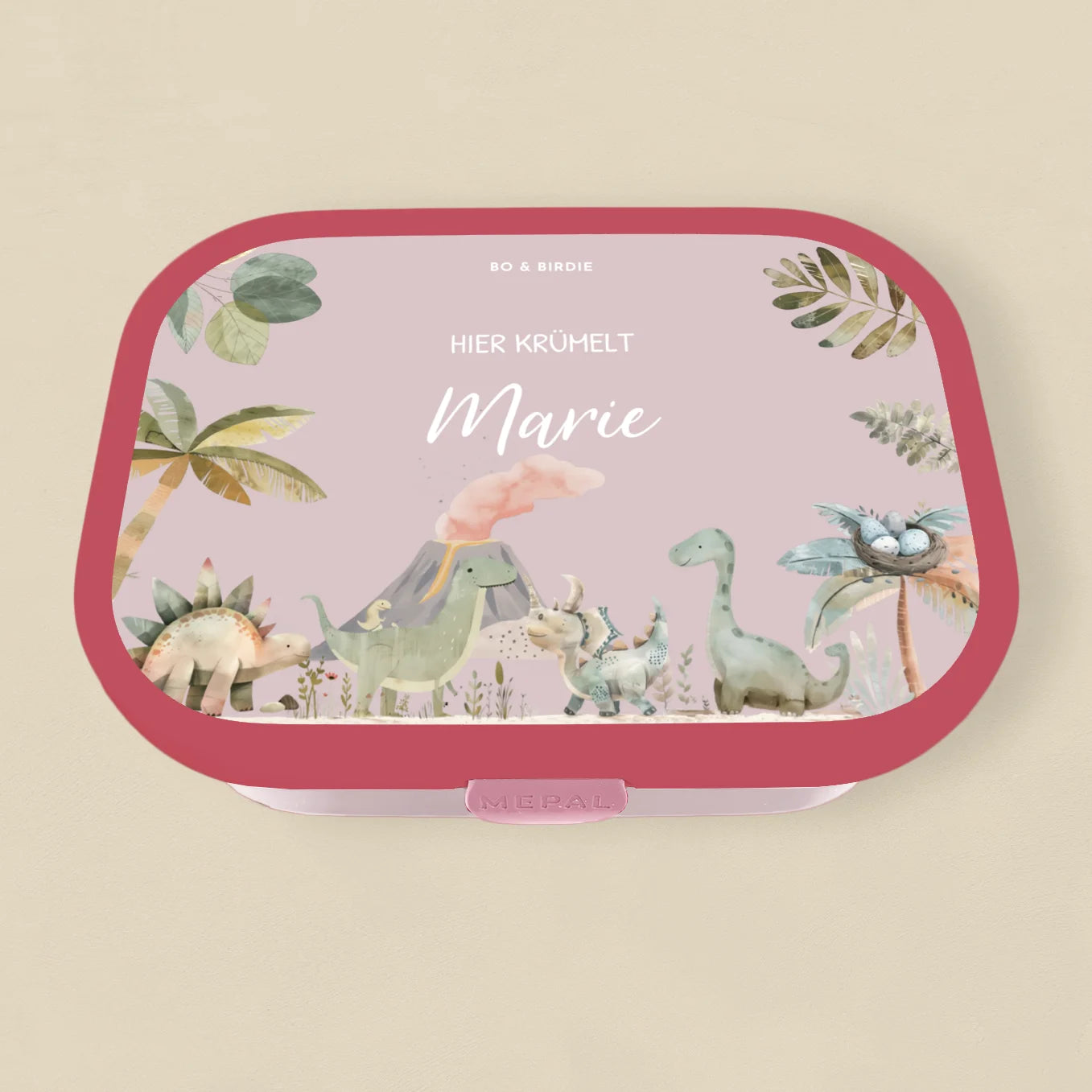 Personalisierte Mepal Brotdose "Dinosaurier" Bo & Birdie
