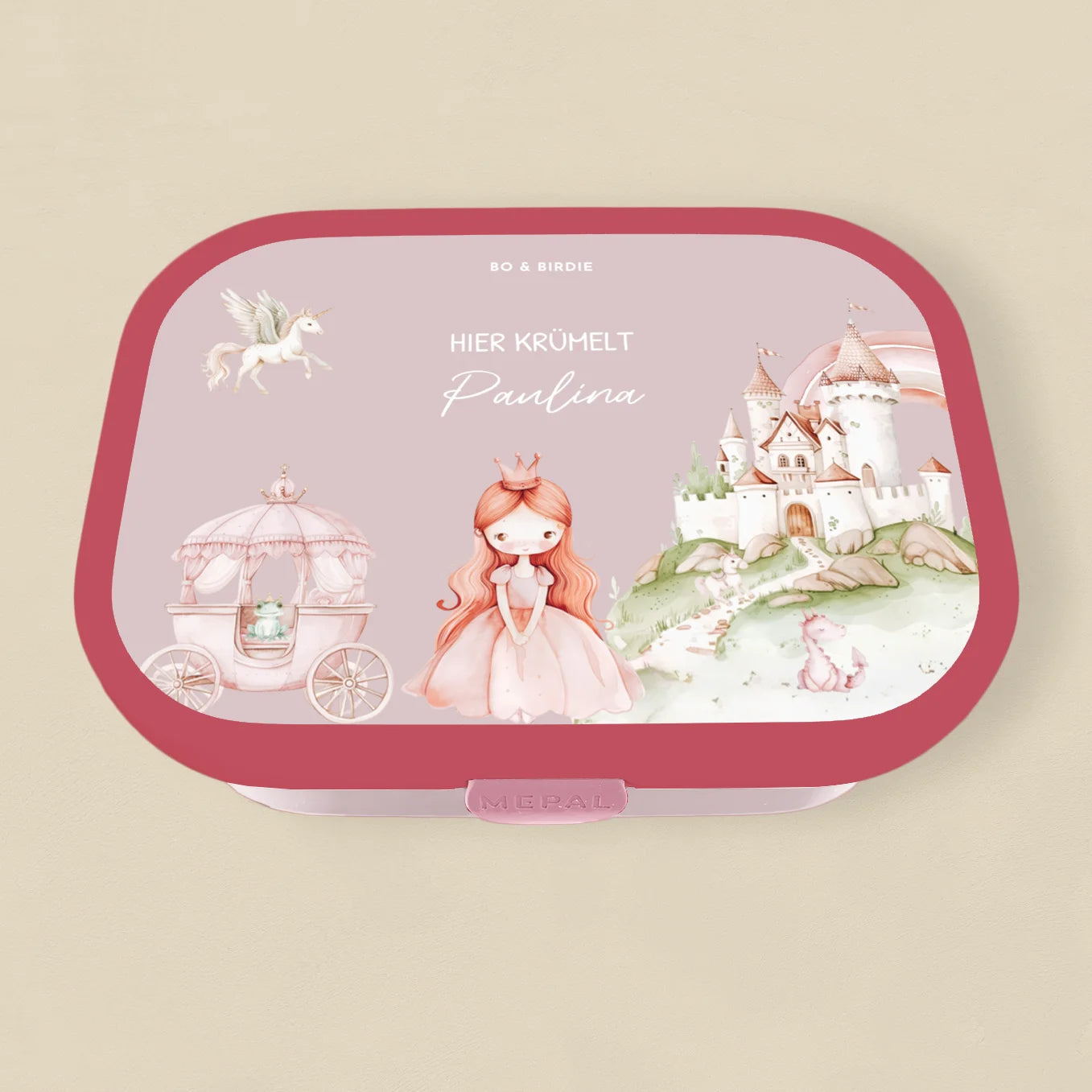 Personalisierte Mepal Brotdose "Prinzessin" Bo & Birdie