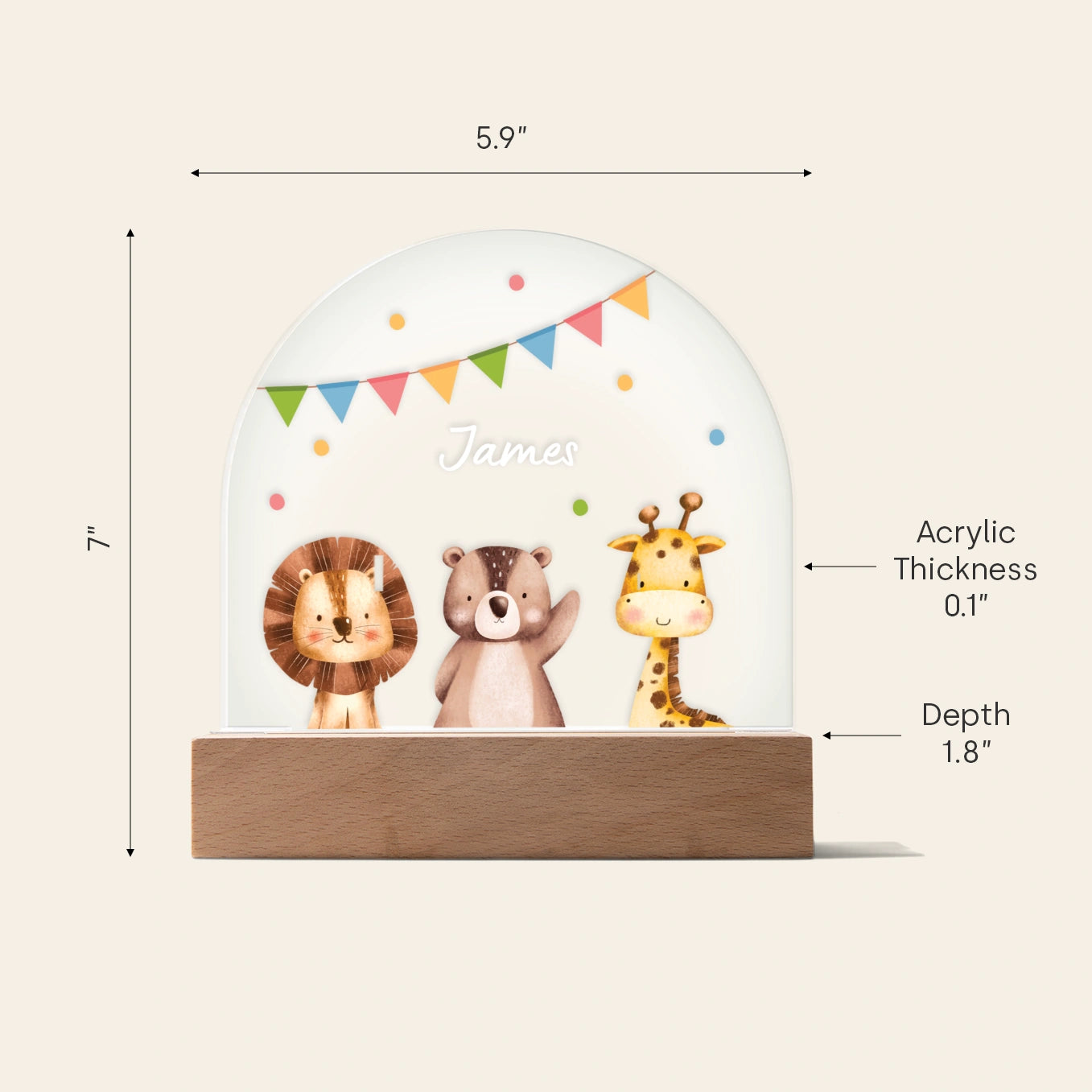 Personalized Night Light "Confetti"