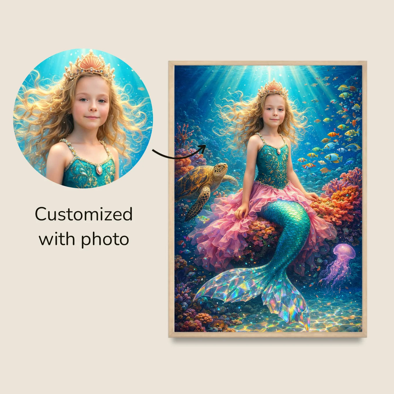 Personalized Children's Poster "Mermaid"