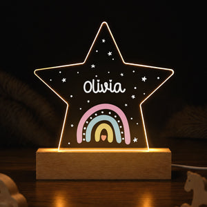 Personalized Night Light Star "Rainbow"