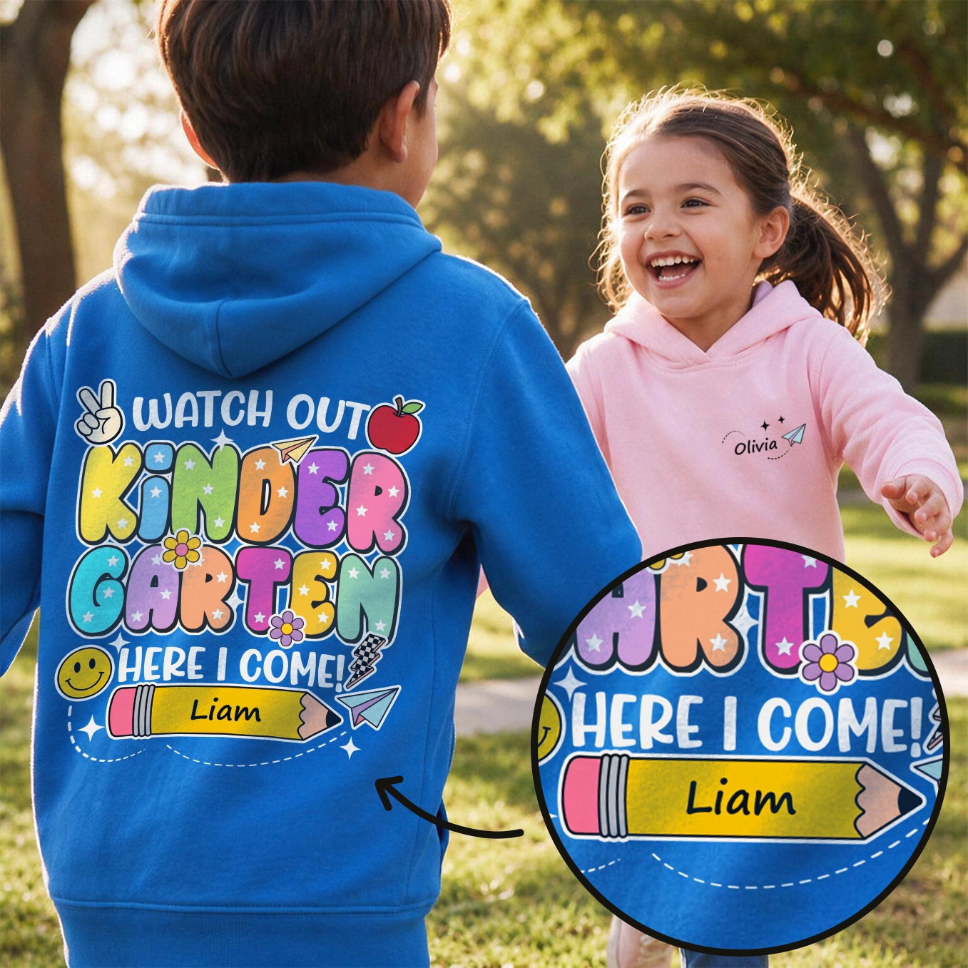 Personalized Kids Hoodie "Kindergarten"