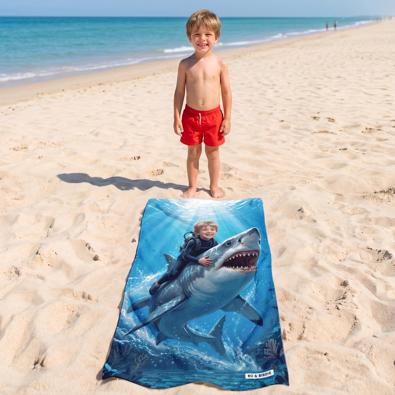 Personalized Beach Towel "Shark"