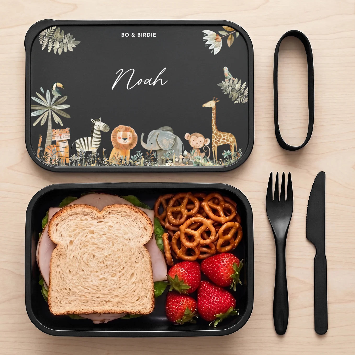 Personalized Bento Lunchbox "Safari"