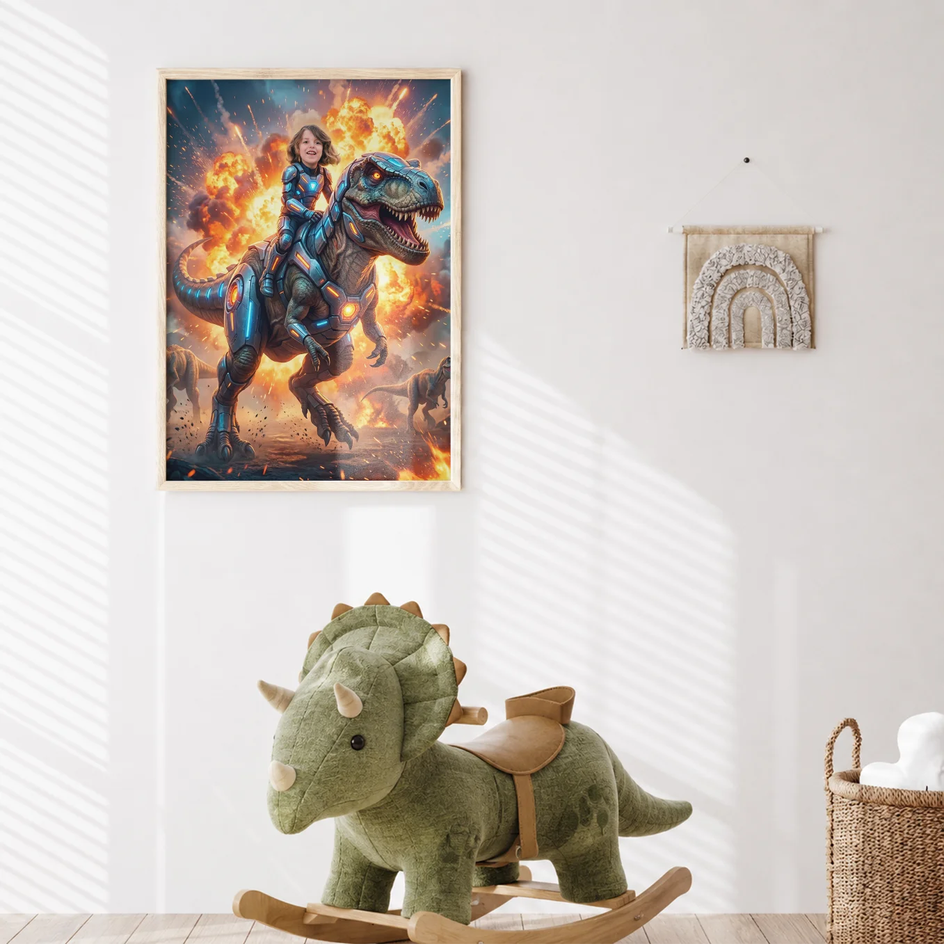 Personalized Kids Poster "T-Rex Rider"