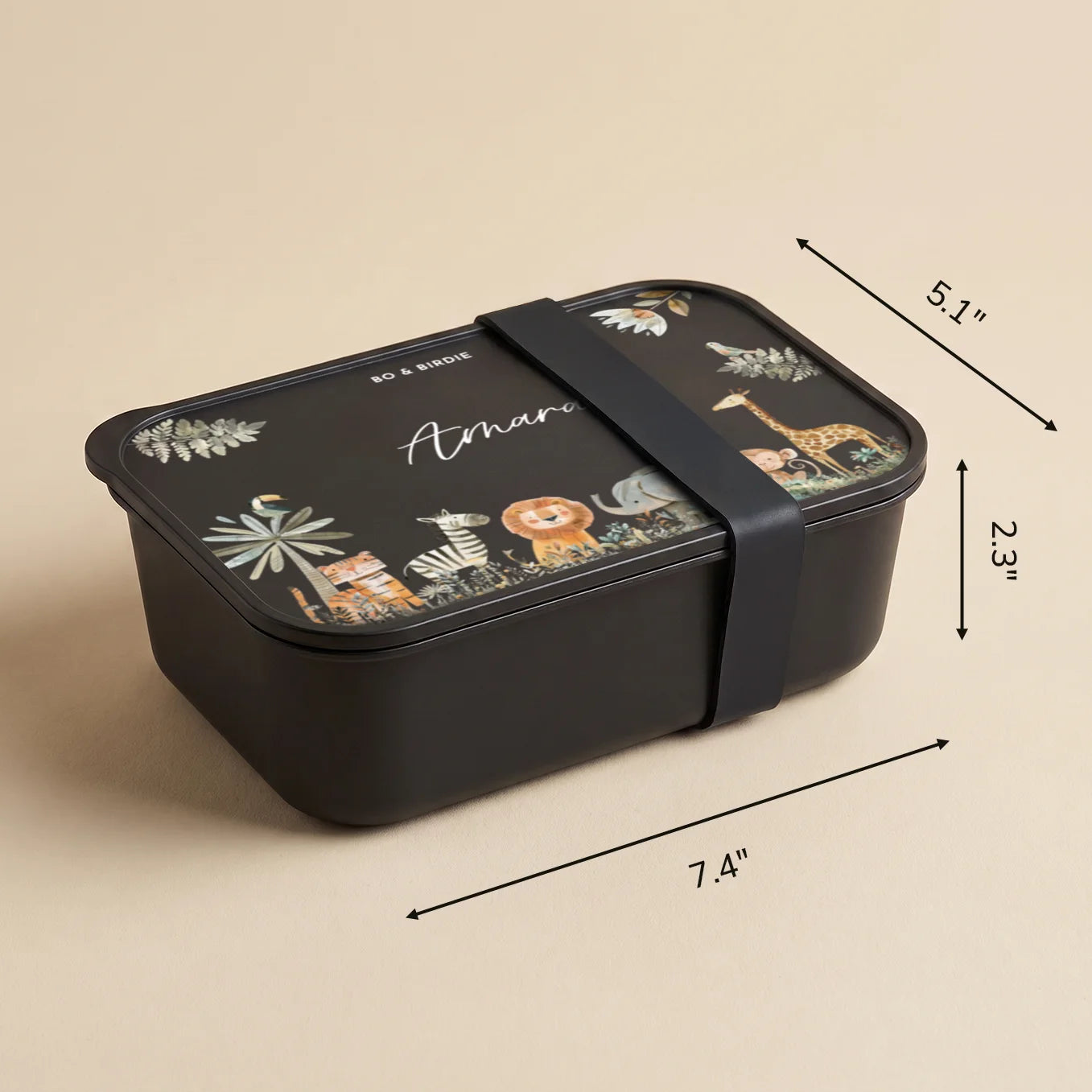 Personalized Bento Lunchbox "Safari"