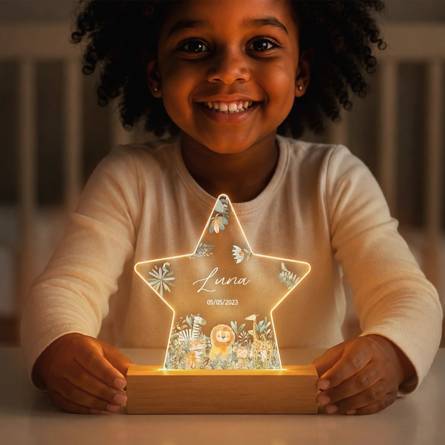 Personalized Star Nightlight "Safari Animals"