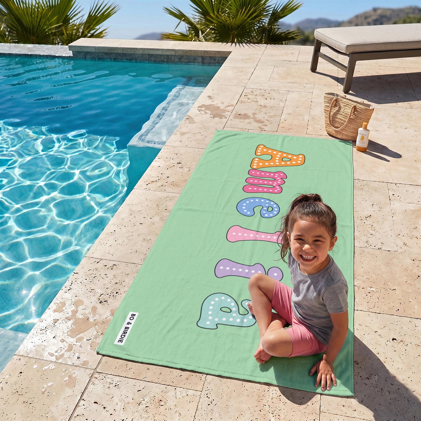 Personalized Kids Bath Towel "name"