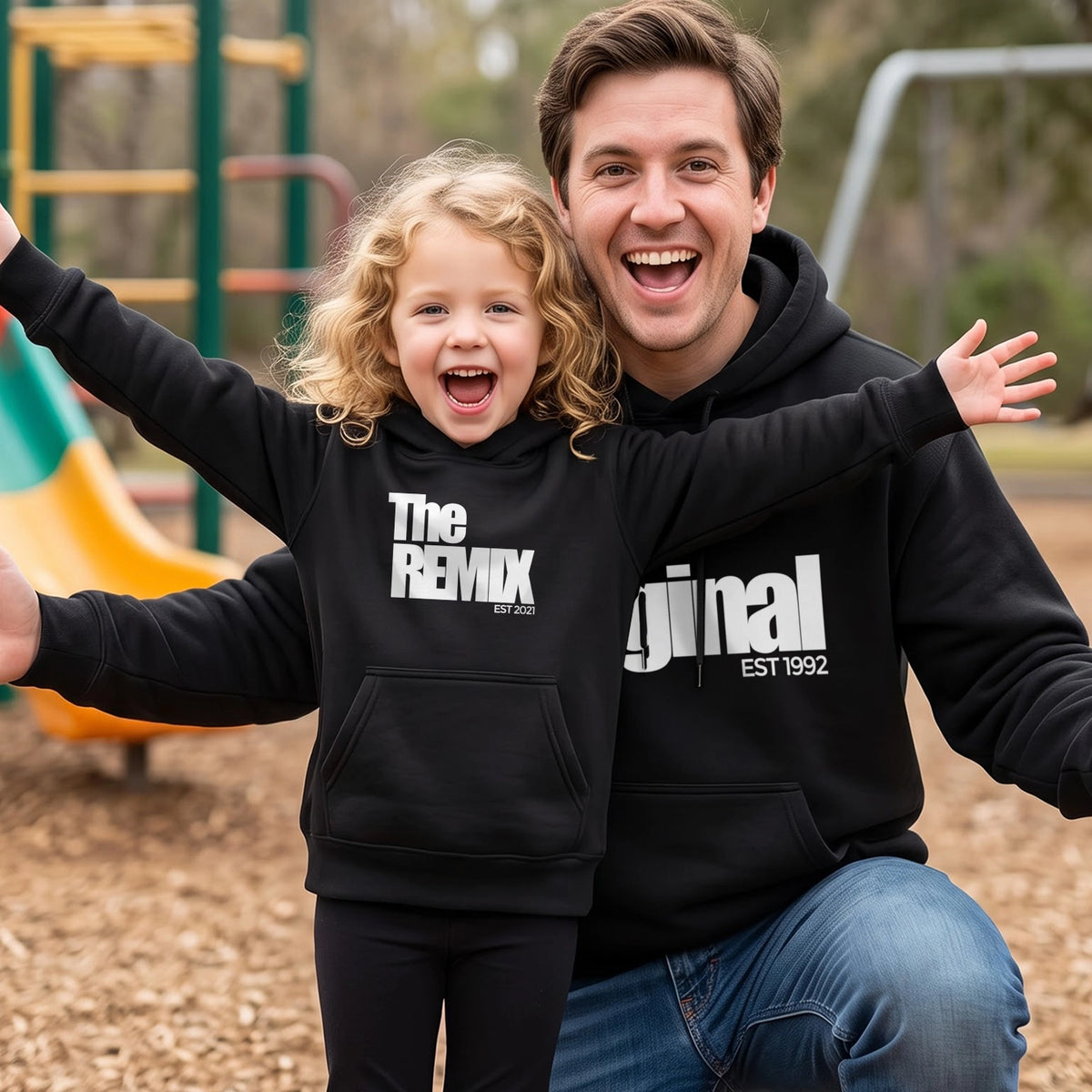 Personalized Matching Hoodie Set "The Original & The Remix"