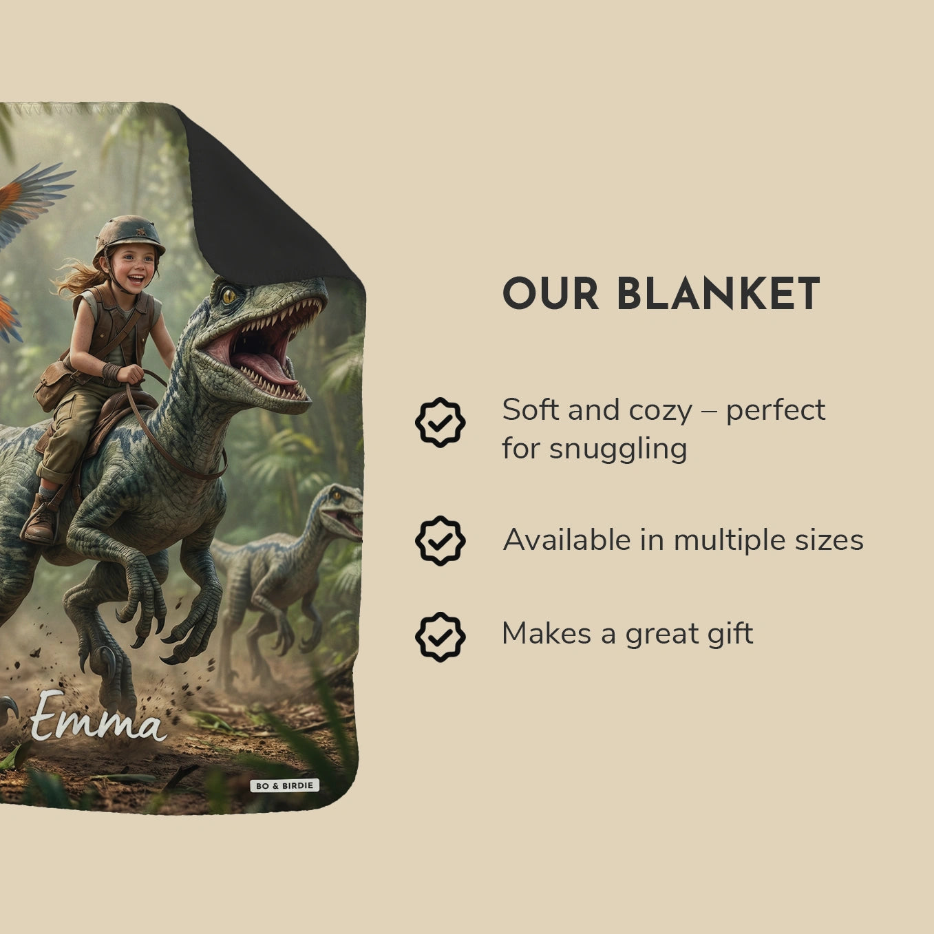 Personalized Blanket "Dino"