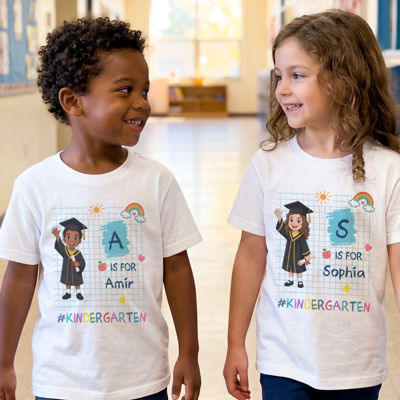 Personalized Kids T-Shirt "A for Amelia"