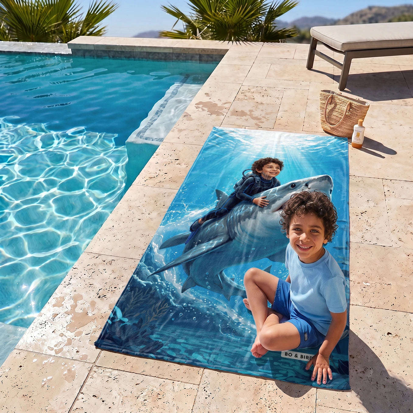 Personalized Beach Towel "Shark"