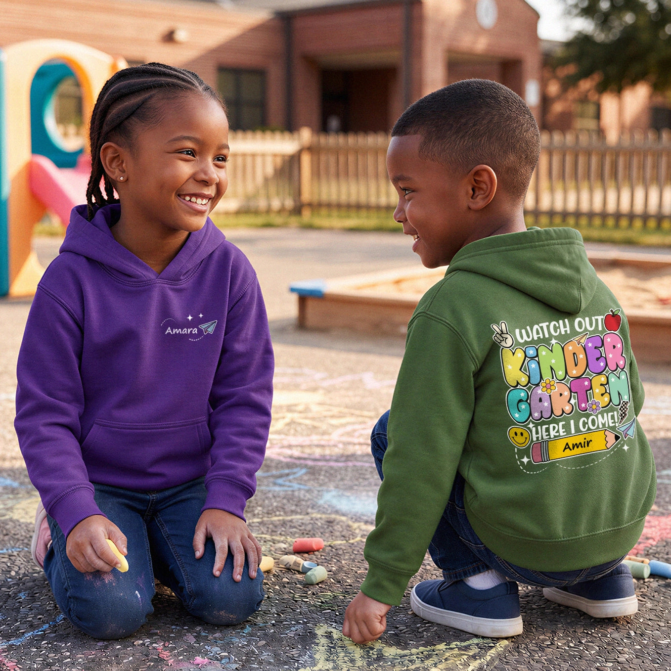 Personalized Kids Hoodie "Kindergarten"