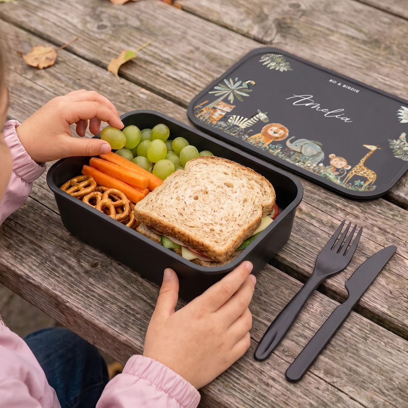 Personalized Bento Lunchbox "Safari"
