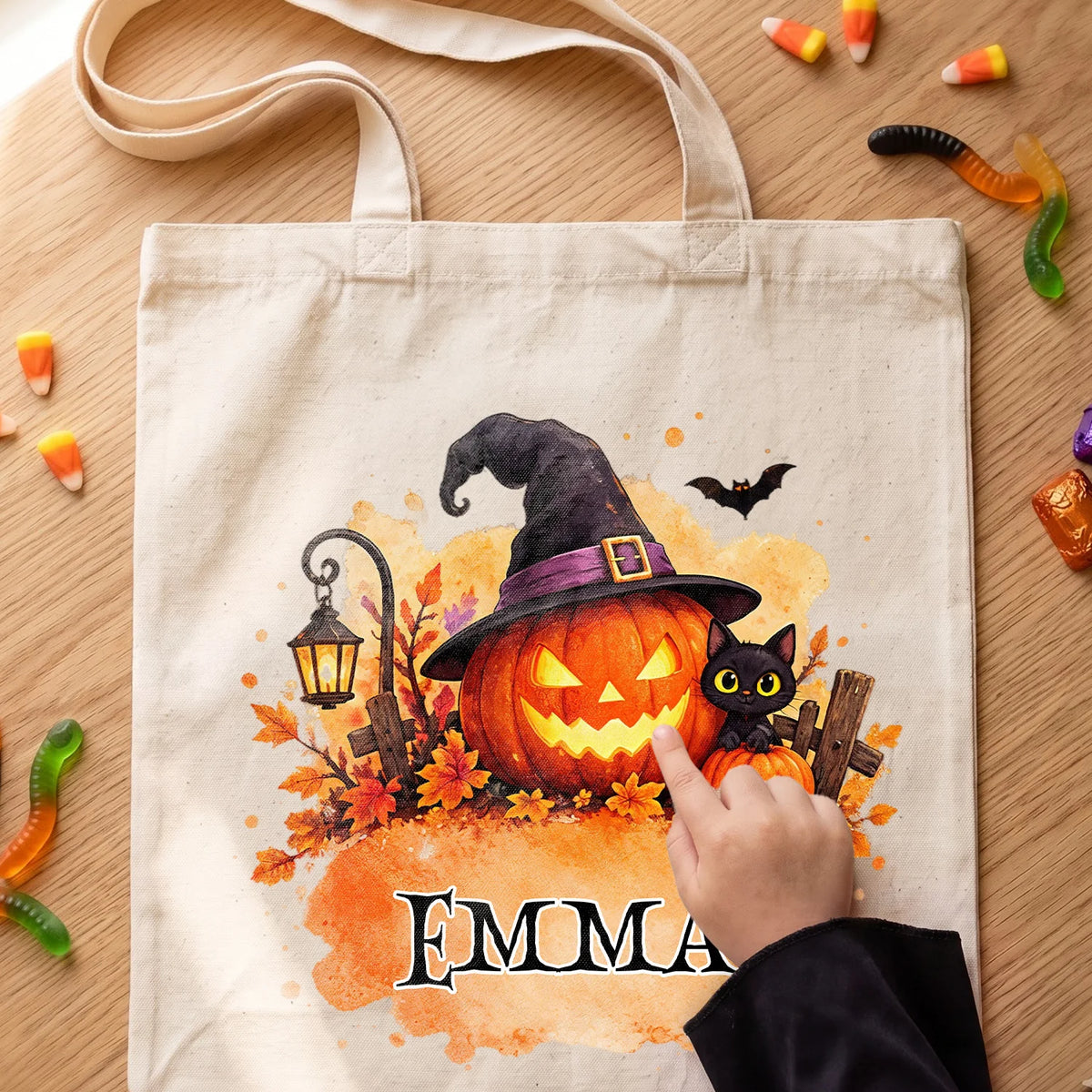 Personalisierte Stofftasche "Spooky Name" — Ansicht 5
