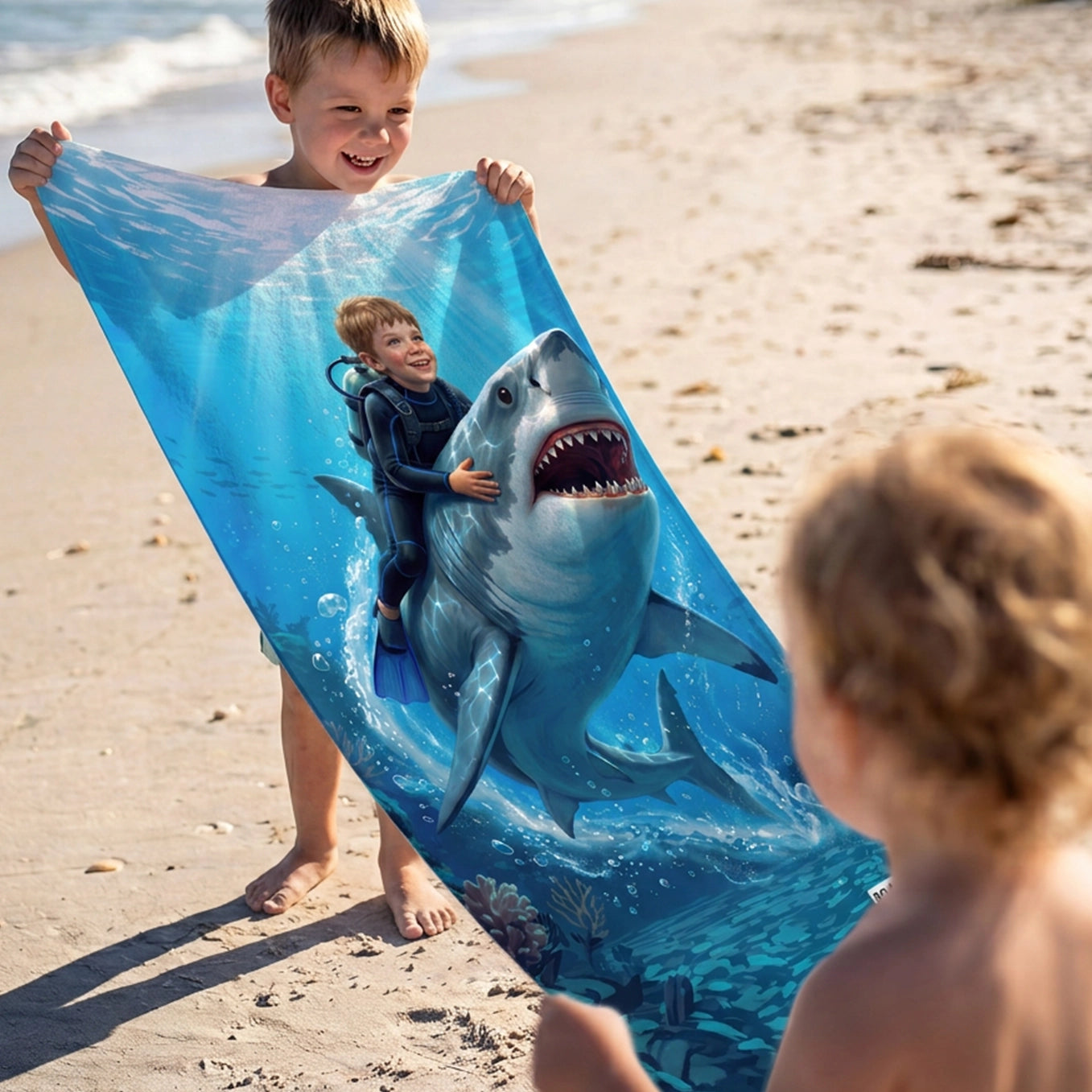 Personalized Beach Towel "Shark"