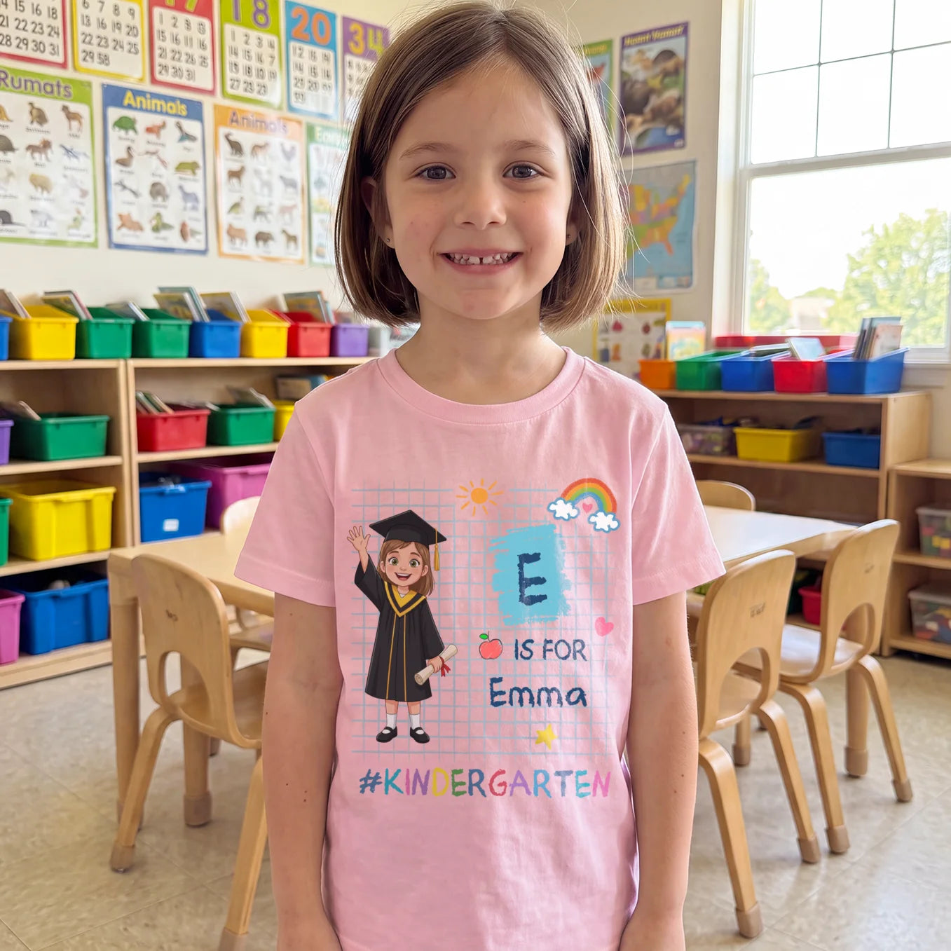 Personalized Kids T-Shirt "A for Amelia"