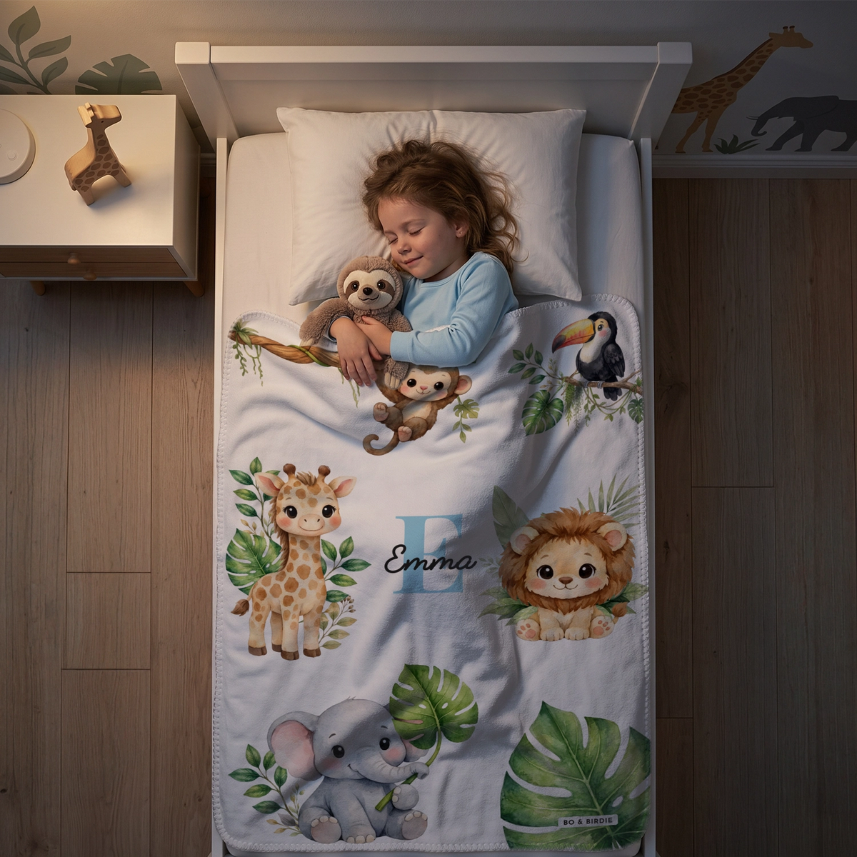 Personalized Blanket "Safari Animals"