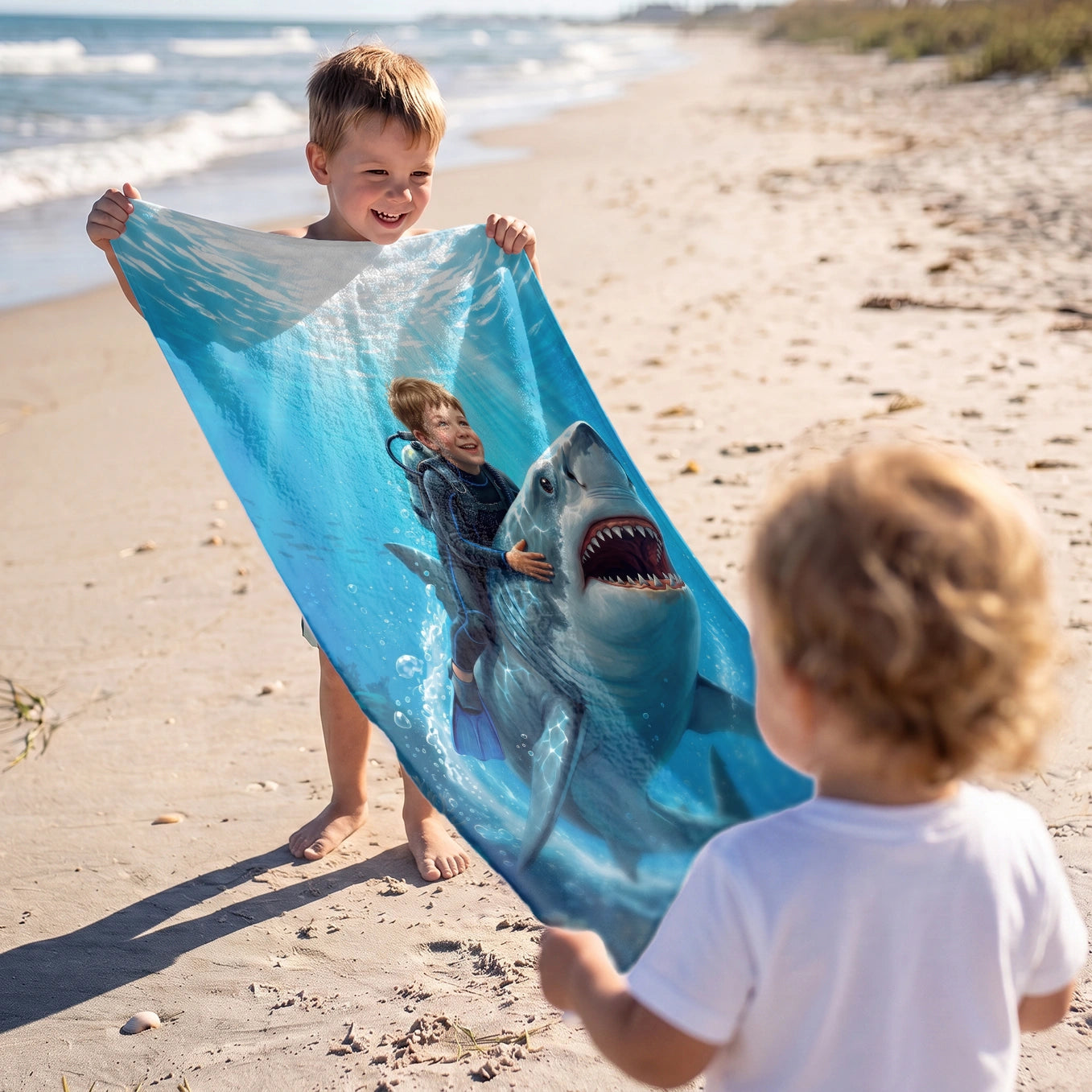 Personalized Beach Towel "Shark"