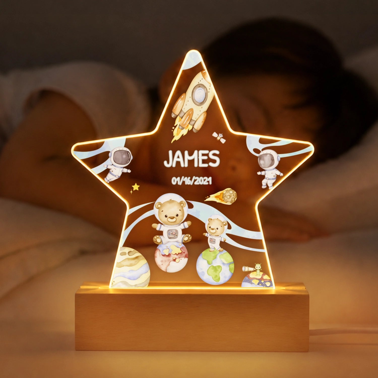 Personalized Star Night Light "Astronaut"