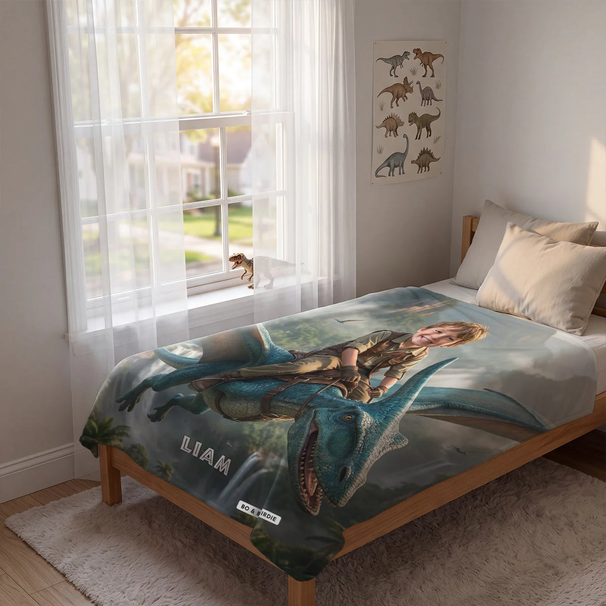 Personalized Blanket "Flying Dino"