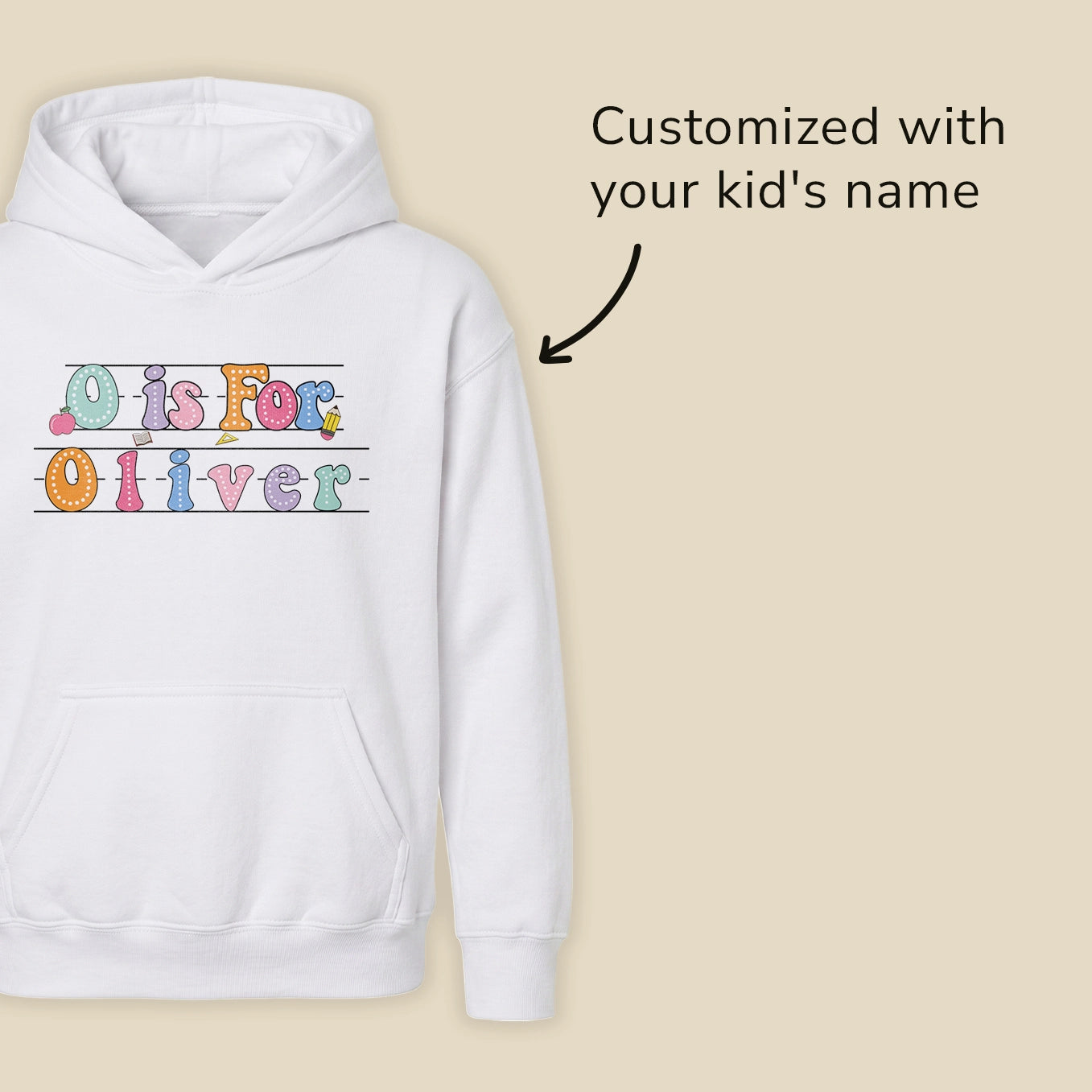 Personalized Kids Hoodie "School"