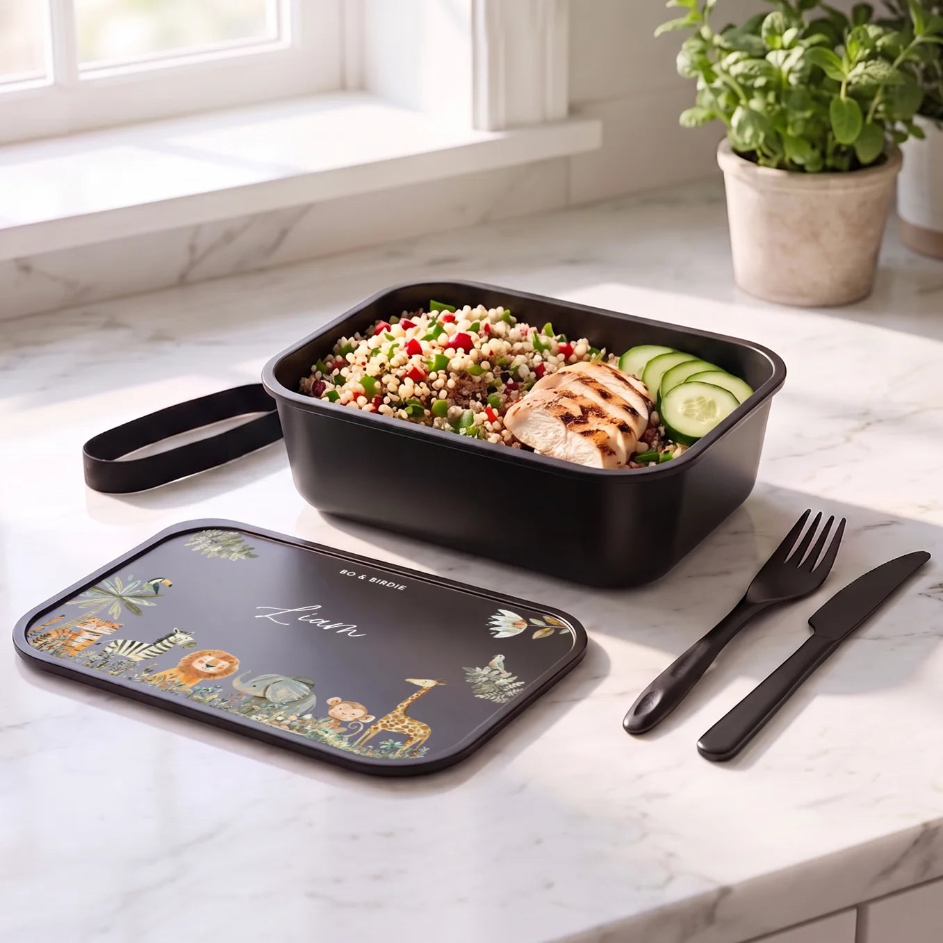 Personalized Bento Lunchbox "Safari"