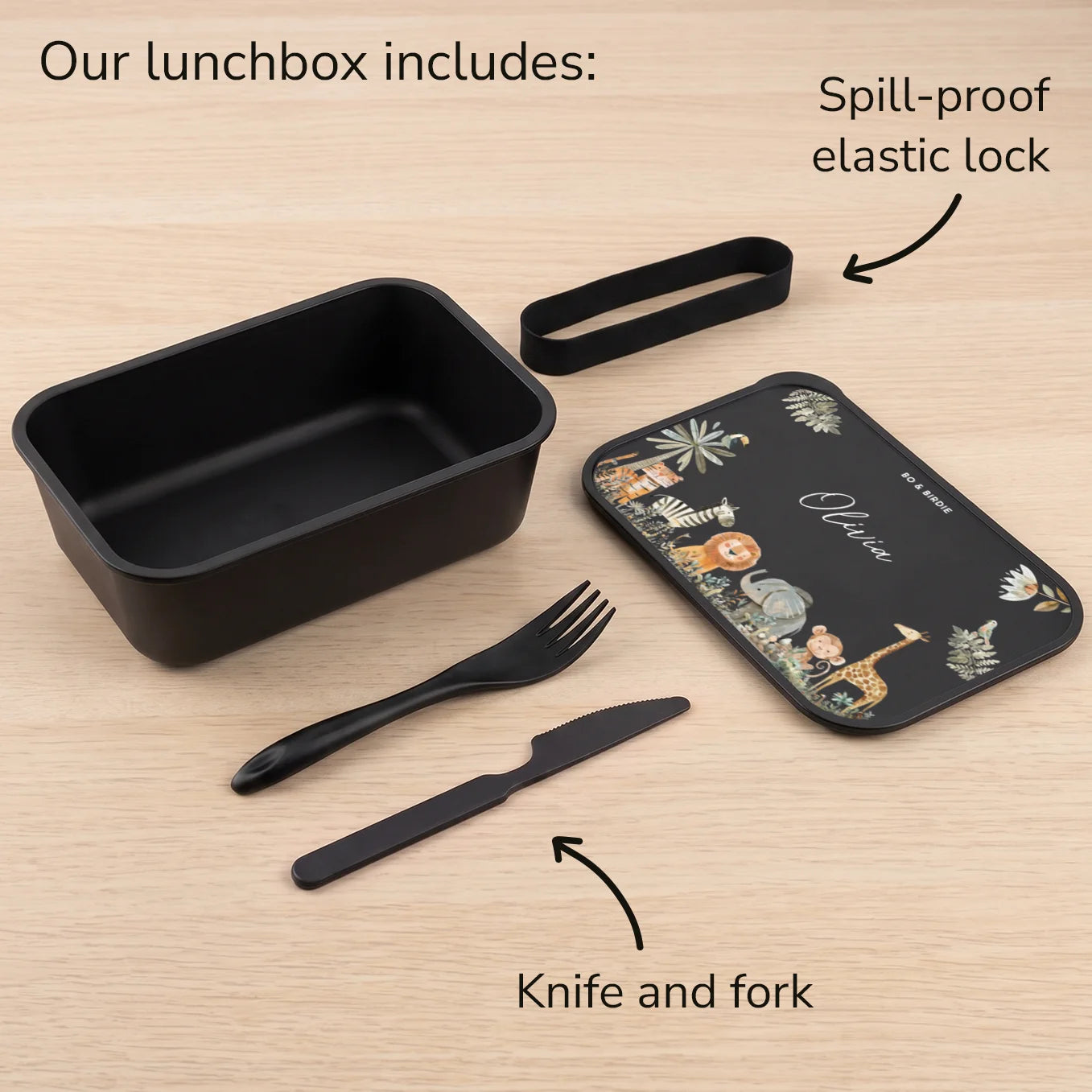 Personalized Bento Lunchbox "Safari"