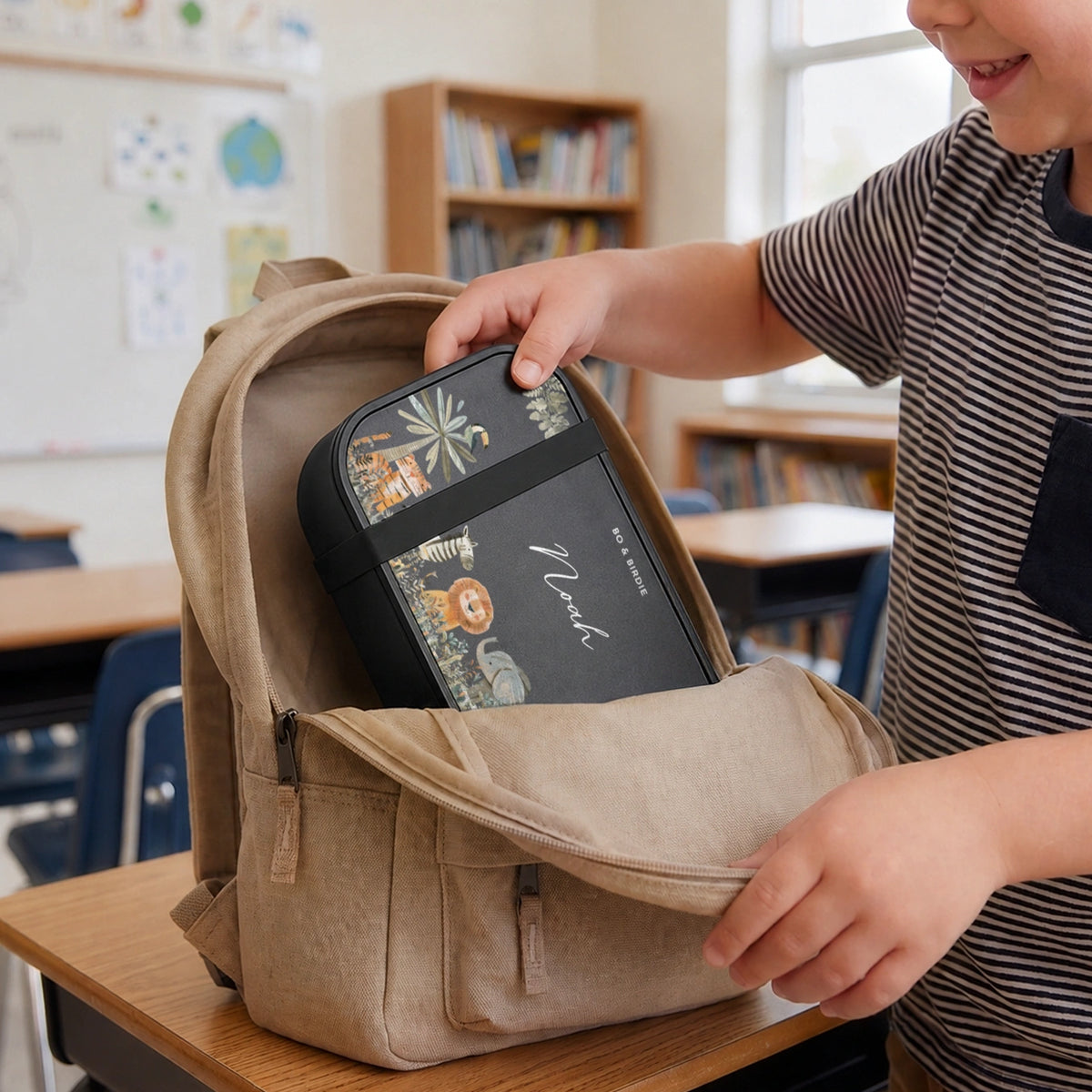 Personalized Bento Lunchbox "Safari" — View 7