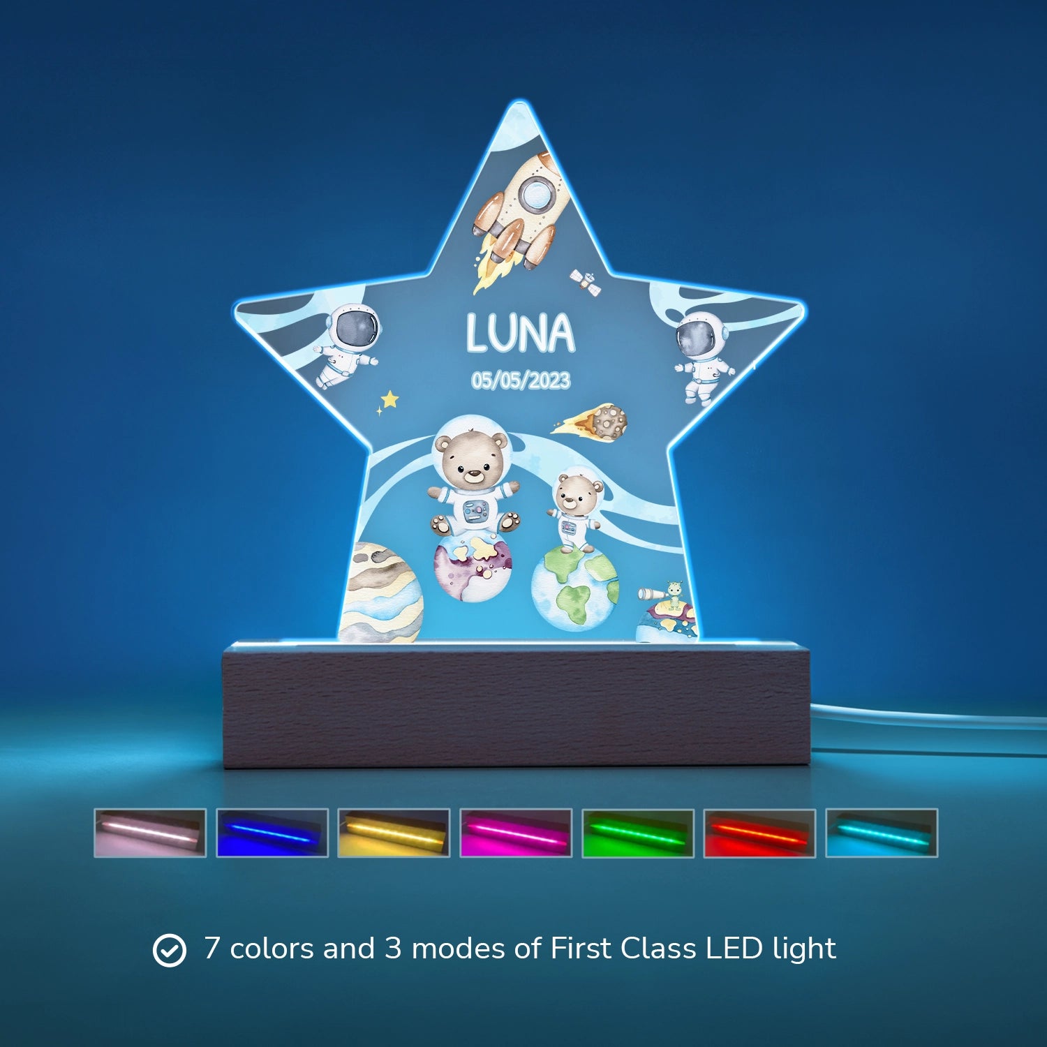 Personalized Star Night Light "Astronaut"