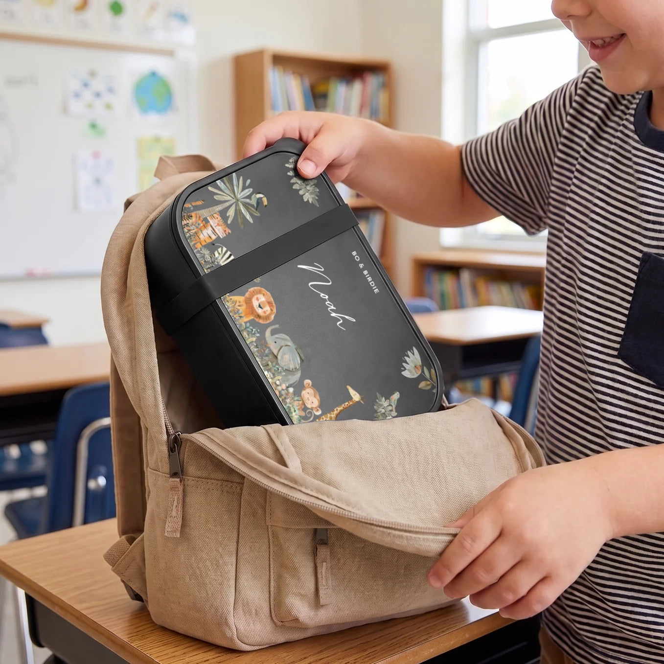 Personalized Bento Lunchbox "Safari"